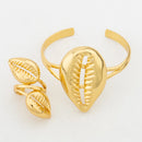 Conjunto Folheado - Buzios Gold ✨ - Vem brincos, colar, bracelete e anel regulável! A partir de