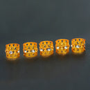 Anéis para Tranças e Dreads - Dourado com Strass - Pacote c/ 50 peças