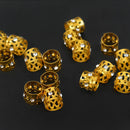 Anéis para Tranças e Dreads - Dourado com Strass - Pacote c/ 50 peças