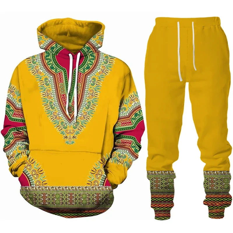 Conjunto de Moletom Esportivo Unissex - P ao Plus Size - Estampa Étnica 👑